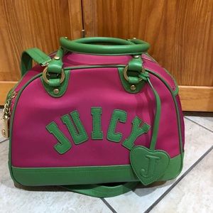 Juicy Couture green &pink bowling 🎳 style bag!